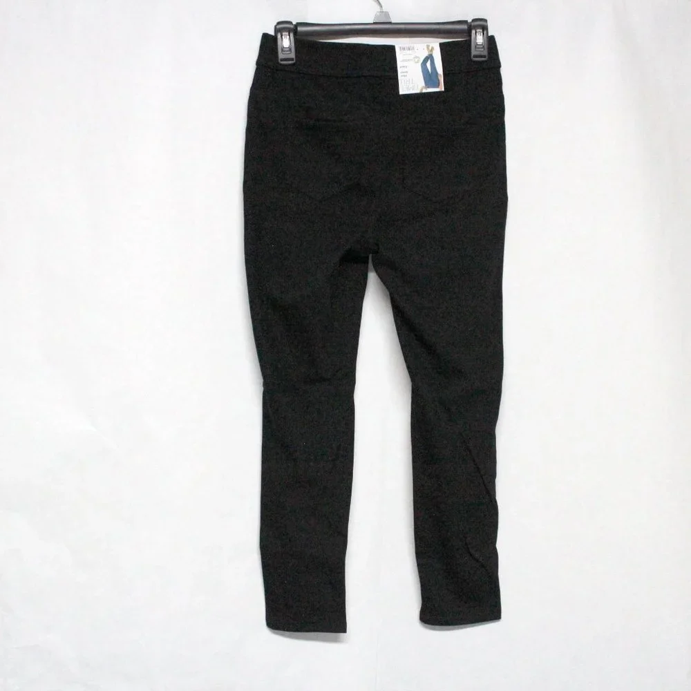 Time and Tru Black Mid Rise Fitted Stretch Capri Jeggings for Women Size XS 0-2 - Picture 2 of 10